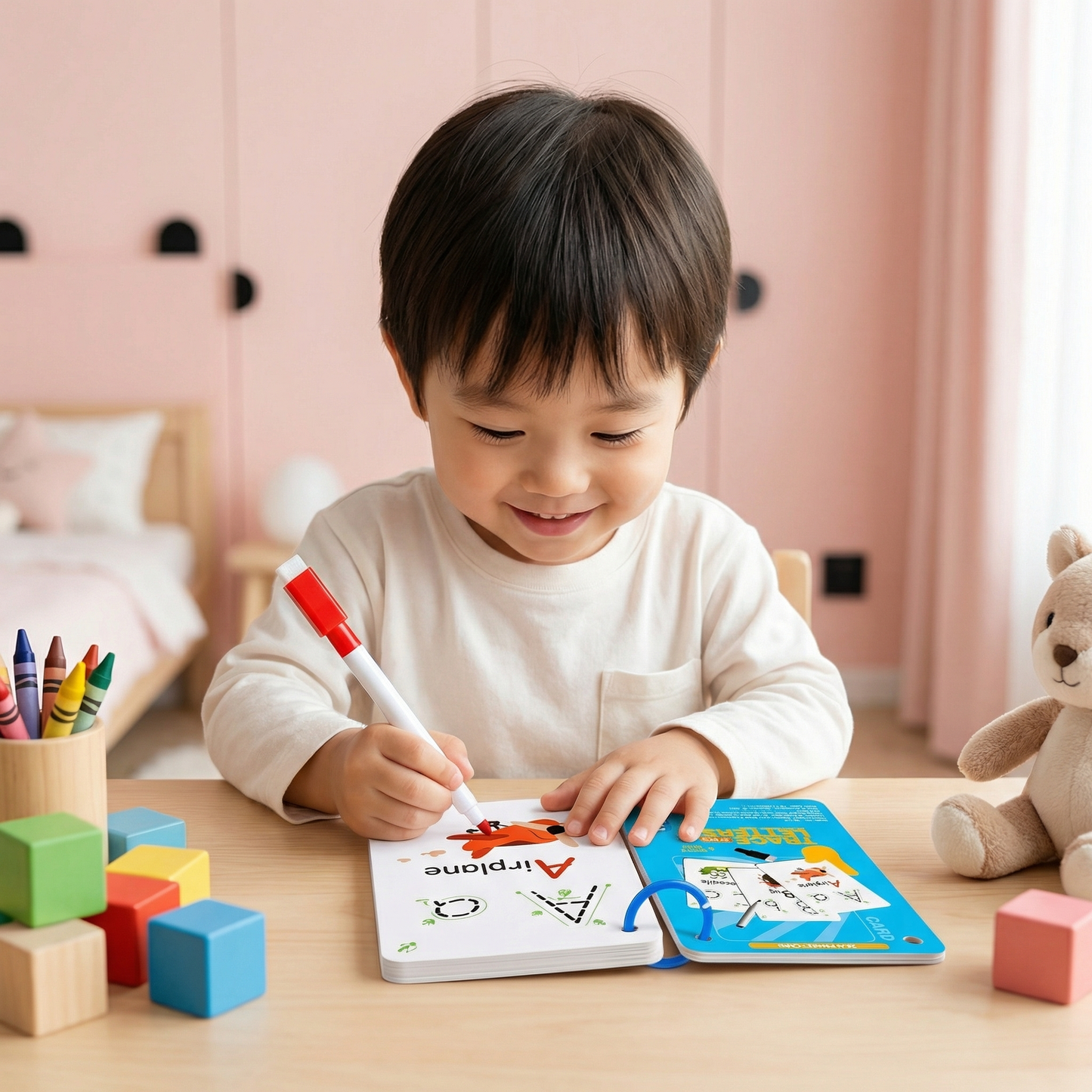 子ども用 再利用可能な数字・文字トレーニングブック