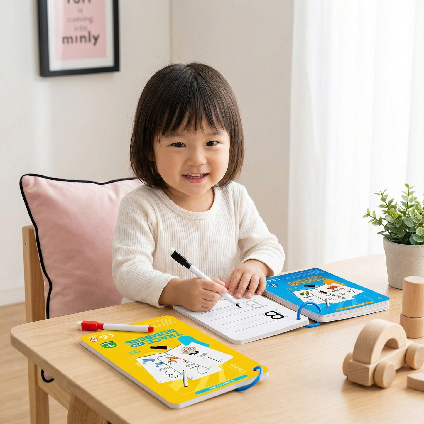 子ども用 再利用可能な数字・文字トレーニングブック