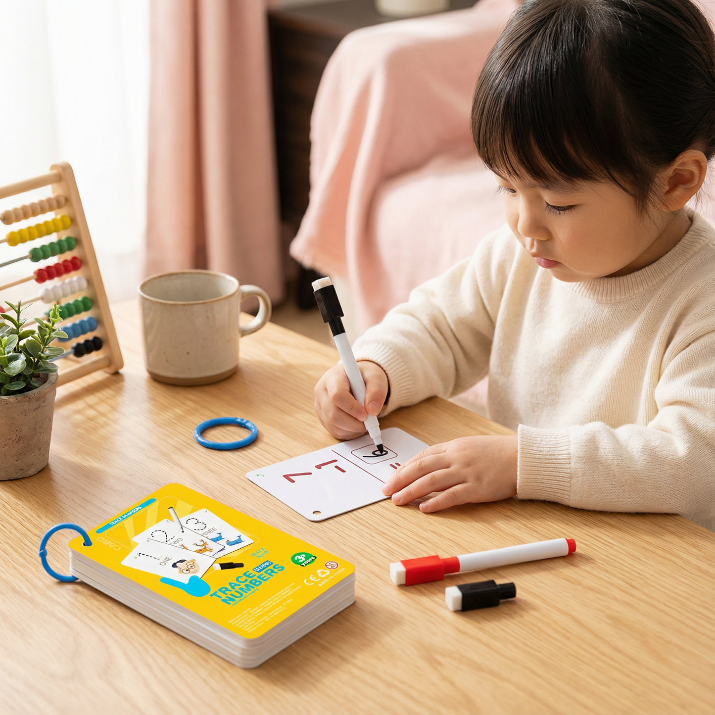 子ども用 再利用可能な数字・文字トレーニングブック