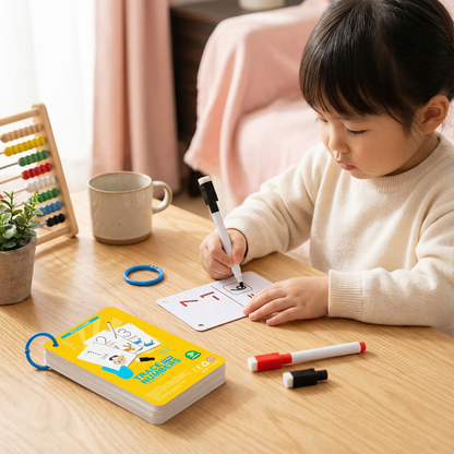 子ども用 再利用可能な数字・文字トレーニングブック