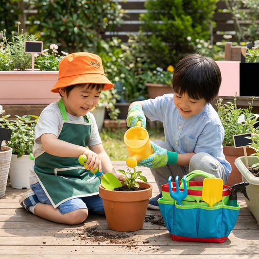 安全な子供用園芸工具セット