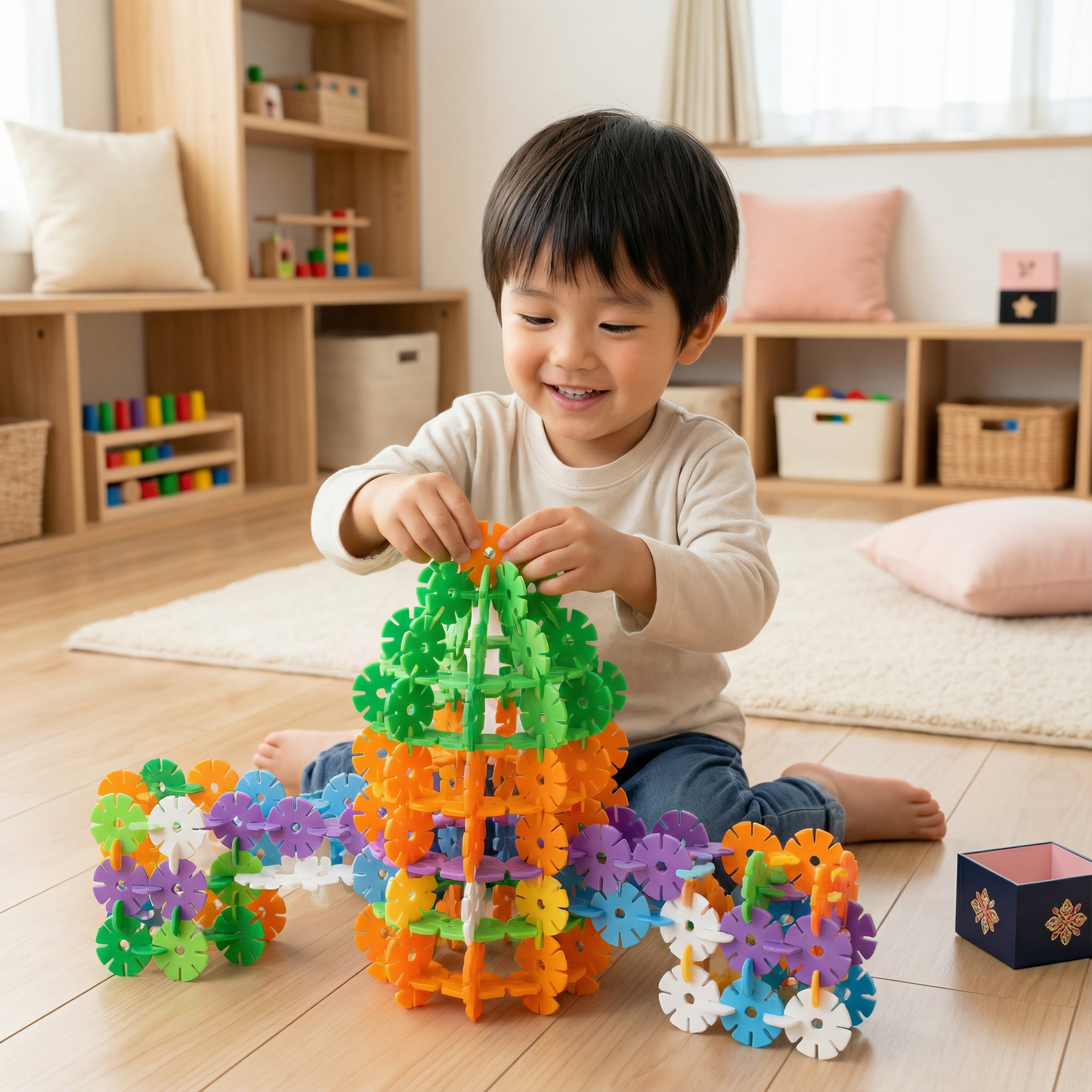 フレーク型モンテッソーリ知育ブロック