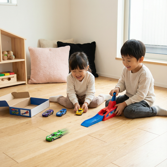 カタパルト発射カーレースセット