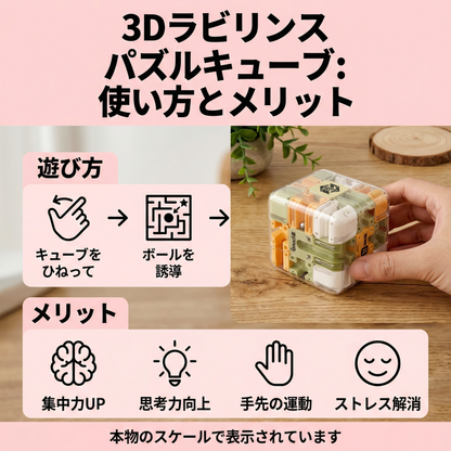 3Dラビリンス パズルキューブ