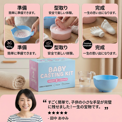 赤ちゃんの手形・足形キット – 新生児とご両親のための記念セット