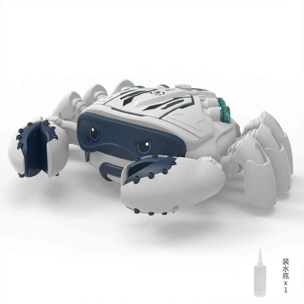 光る音楽を鳴らしながら水蒸気を噴出するカニ