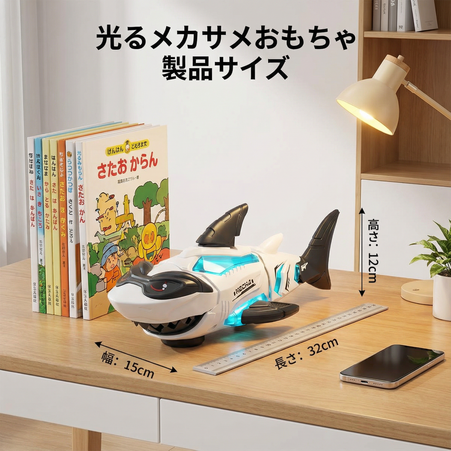 光る音楽サメのおもちゃ